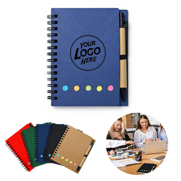 Spiral-Bound Pocket Notebook With Pen Holder
