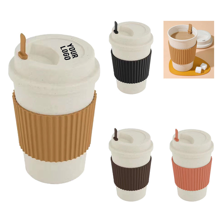 13Oz Reusable Wheat Straw Coffee Cup