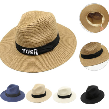 Wide Brim Straw Panama Roll Up Hat