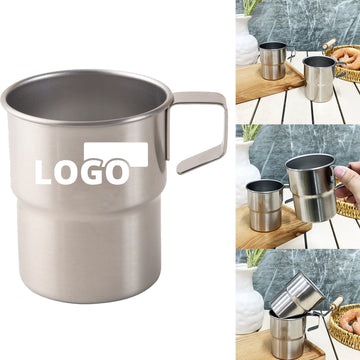 10OZ Stackable Camping Coffee Cups with Handle