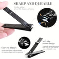 10-Piece Black Nail Clipper Set