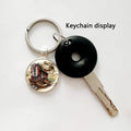Custom Zinc Alloy & Glass Keychain