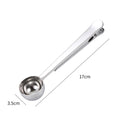 2-In-1 Stainless Steel Coffee Measuring Scoop W/ Bag Clip