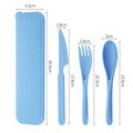 3 Pieces Wheat Straw Cutlery Utensil Set