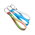 Screen Printed Silicone Wristband Keychain
