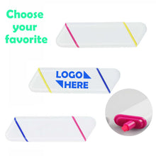 2-Color Mini Plastic Highlighter Stick Marker