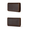 Flip Top Card Holder Multifunctional Genuine Leather Wallet
