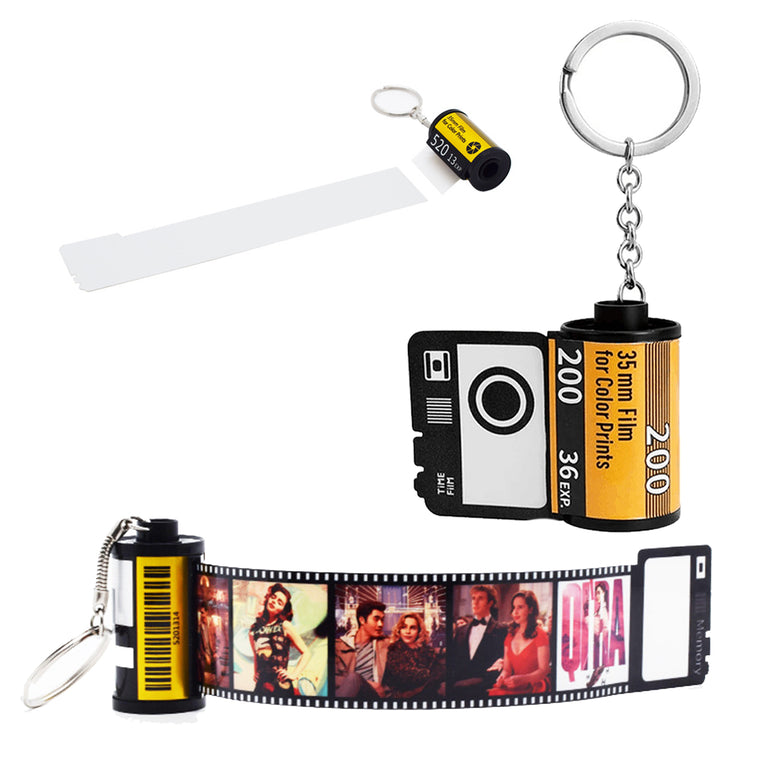 Custom Camera Film Roll Photo Keychain