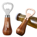 Stainless Steel Bottle Opener With Wooden Handle