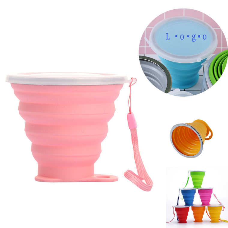 Collapsible Silicone Travel Cups with Lids