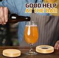 Bamboo Round Magnetic Bottle Opener