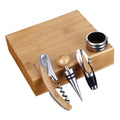4 Piece Bamboo Wine Tool Set