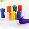 16 Oz Simple Plastic Straight Drinking Mug