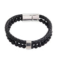 Natural Stone Beaded Leather Rope Bracelet