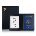 Gold Plated Leather Passport Holder