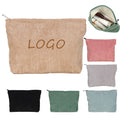 Corduroy Portable Zipper Makeup Pouch