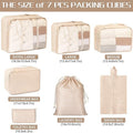 7-Piece Waterproof Travel Packing Cube Set