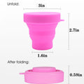 6oz Foldable Silicone Travel Camping Cup with Lid