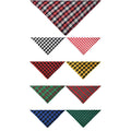 Polyester Checked Pet Bandana - Bib