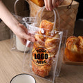 Thickened Pvc Transparent Plastic Gift Bag With Handle