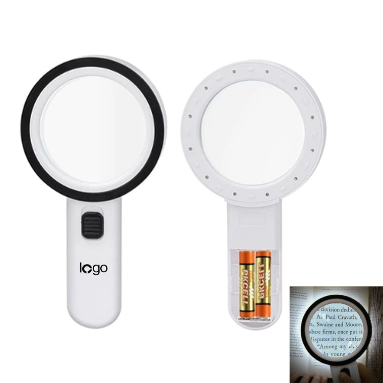 30X Handheld Magnifier With Led Light