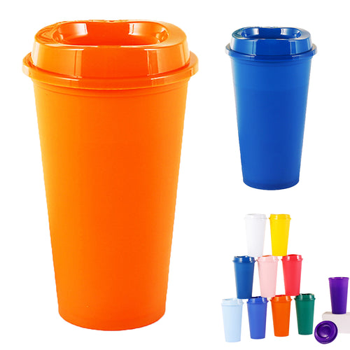 16 Oz Simple Plastic Straight Drinking Mug