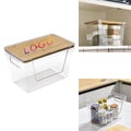 Stackable Storage With Bamboo Top