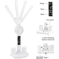 LED Desk Lamp with Fan and Clock