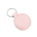 Round PU Leather Keyring with Metal Ring