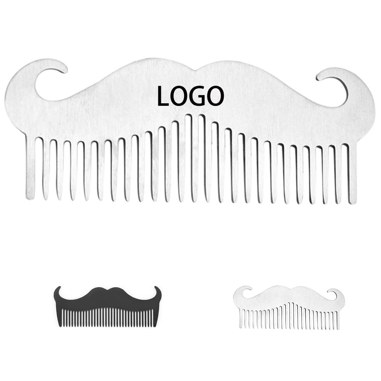 Goat Mustache Shape Comb Stainless Steel Beard Comb