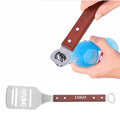 2-in-1 Oak-Handled Barbecue Spatula