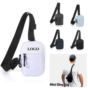 7 1/2" H x 5 1/2" W Mini Sling Bag for Men Women