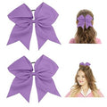 Jumbo 8 Inch Cheer Hair Bow With Elastic Holder