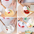 Christmas Silicone Spatula with Long Wooden Handle