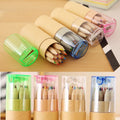 12 Colored Pencils In Tube W/Sharpener