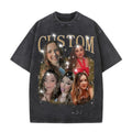 Unisex Cotton Short Sleeve Vintage Washed Basic Tees