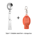 Portable Stainless Steel Foldable Spoon With Plastic Case
