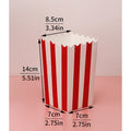 Red White Striped Classic Popcorn Containers