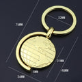 Custom Premium Rotatable Globe Metal Keychain Stress Reliever