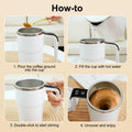 13Oz Rechargeable  Stainless Steel Stirring Coffee Mug