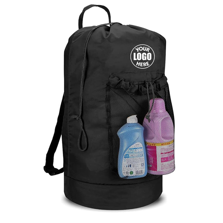 Laundry Backpack Nylon Laundry Basket With Shoulder Strap