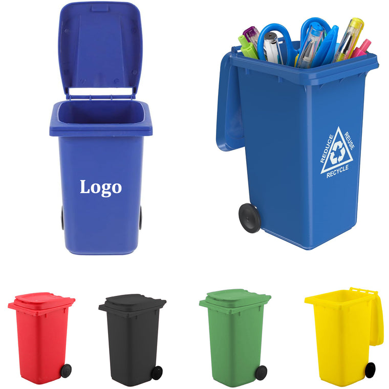Mini Desktop Plastic Trash Bin Pen Holder