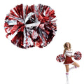 Premium Metallic Cheer Pom Poms With Baton Handle
