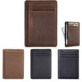 Leather Wallet RFID Blocking Card Holder