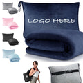 Travel Plane Flannel Blanket And Pillow Two-In-One