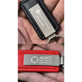 Rectangular Leather Keychain