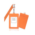 Pu Leather Card Holder With Lanyard