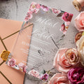 Custom Full Color Printed Clear Acrylic Invitation Card Gift
