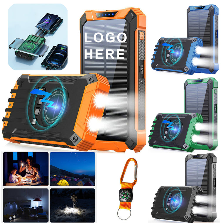 Solar Power Bank 20000mAh With Wireless Charger