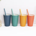 A Set Of Wheat Straw Cups and Straw Straws